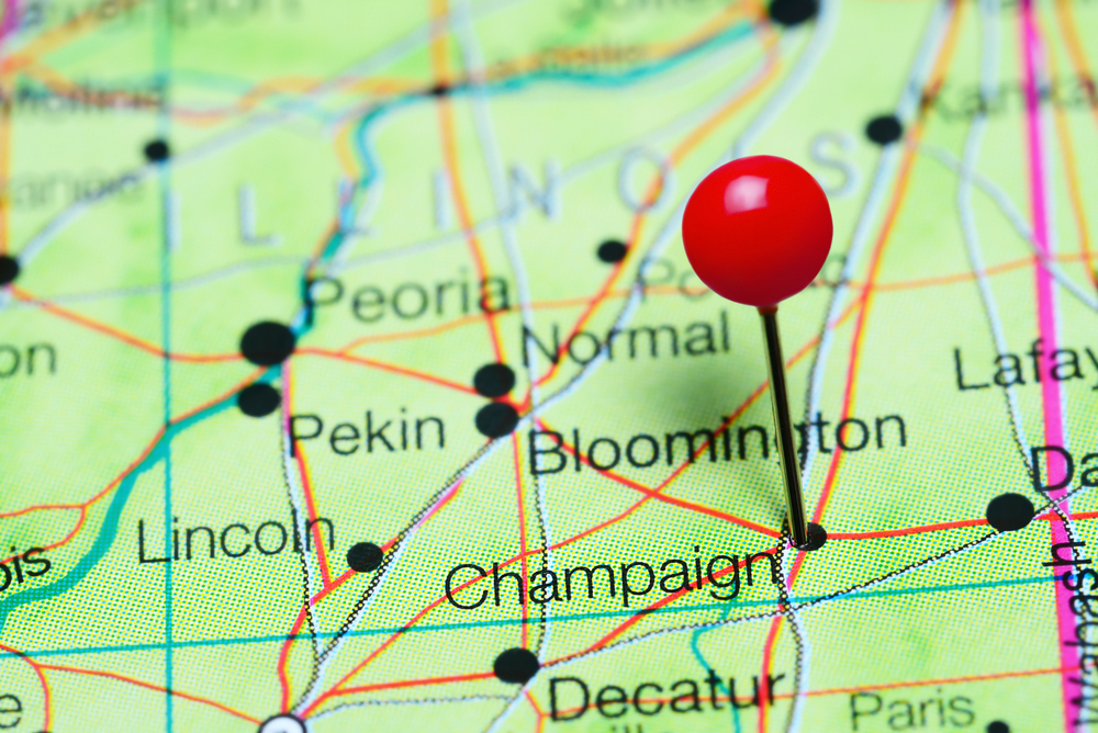 Map of Champaign, Illinois