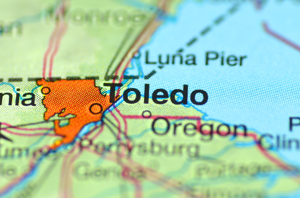 Toledo Ohio map image